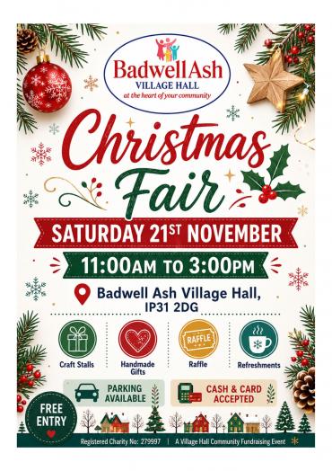 Christmas Fair Badwell Ash Village Hall